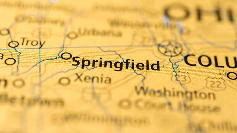 Map Of Springfield, Ohio Alcohol & Drug Rehab Services