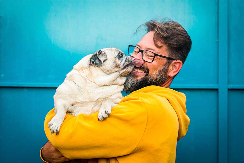 Man With His Dog In Rehab-Pet-Friendly Alcohol & Drug Rehab Centers Near Me