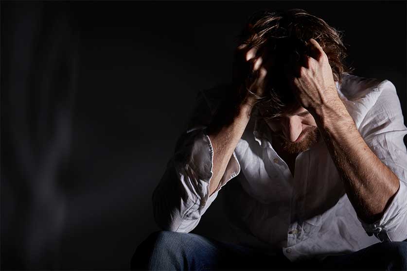 Man Suffering Emotional Distress-Suicidal Ideation & Addiction | Symptoms, Risk Factors, & Treatment